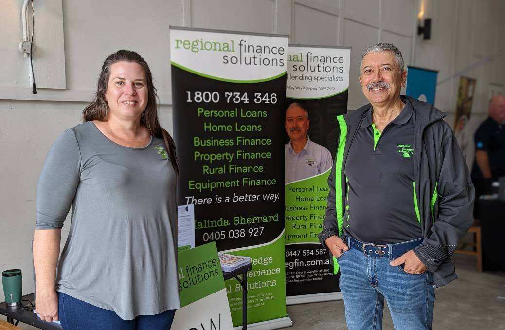 President of Macleay Valley Business Chamber Gary Scott and Malinda Sherrard at the Small Business Expo. Photo: Supplied