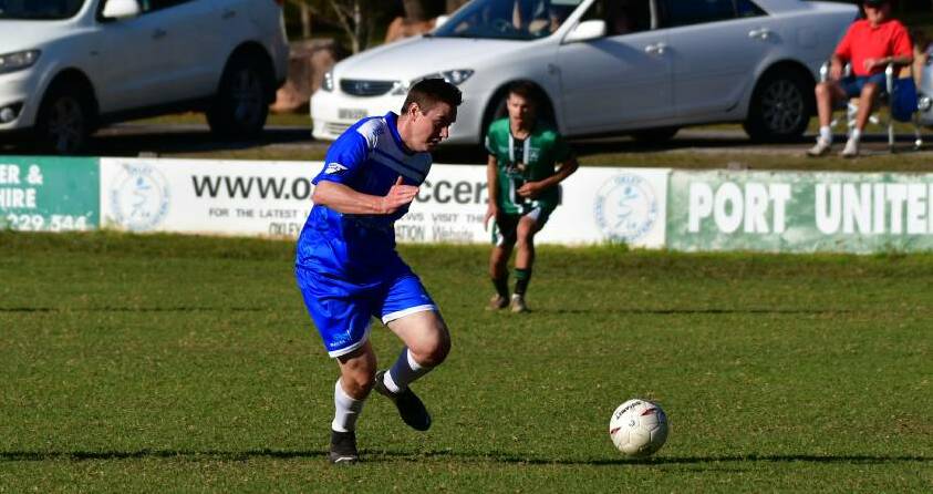 The Macleay Valley Rangers competed in the Nambucca Challenge Cup on the weekend. Picture of Macleay Valley Rangers player Chris Walker during their game against Port United last year, by Emily Walker. 