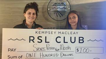Kimeel Walker has been crowned the Macleay Sportsperson of the Month for July. Picture by Mardi Borg