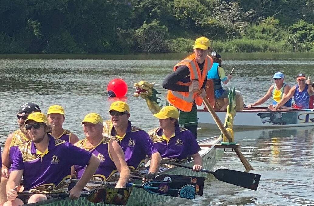 Sam Fowler qualifies to be a Level Three Sweep at the Kempsey Macleay Dragon Boat Club's River Rats regatta in Kempsey. Picture supplied