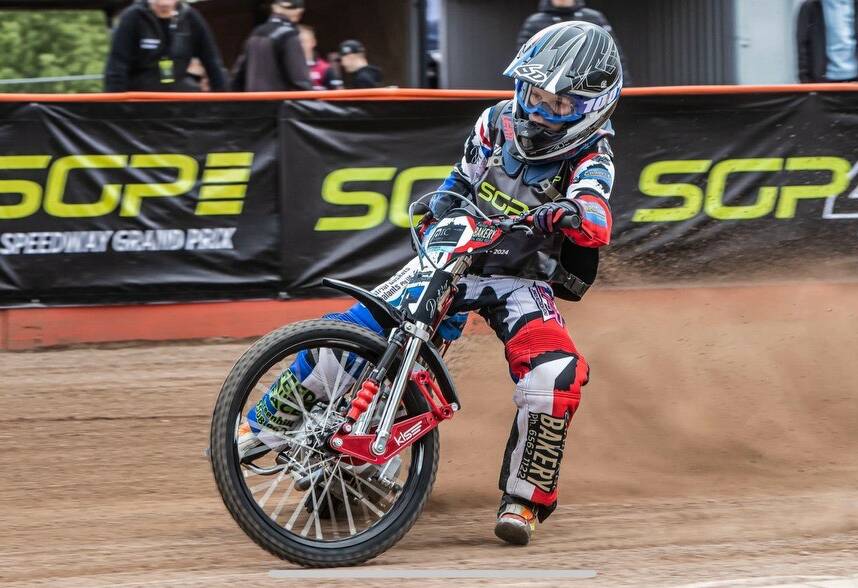 Greenhill's Sonny Spurgin competed at the SGP4 (FIM Speedway Youth World Cup) in Sweden. Picture supplied