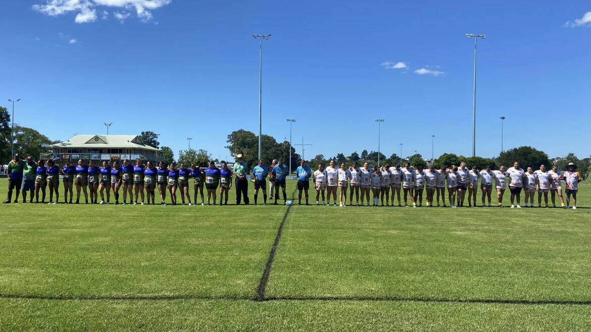The Coffs Coast Gumbaynggirr Raidettes women's teamdefeated the Dunghutti Connexions 22-18 in the East Coast Tribal League grand final. Picture supplied / East Coast Tribal League Facebook