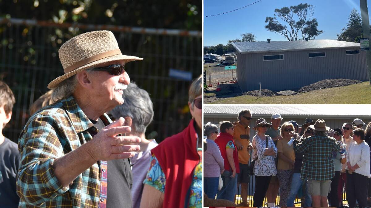 Residents are demanding action over a newly built tin shed in the Crescent Head Holiday Park after labelling it an 'eyesore' in the community. Picture by Mardi Borg