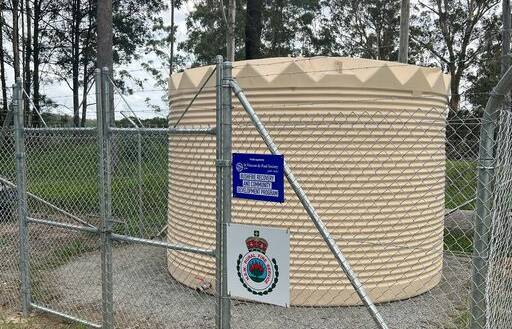 Two new 22,500-litre water tanks have been installed at the Paddys Rest and Barrys Creek Pacific Highway rest areas to help frontline crews fight future bushfires by allowing trucks to fill up quicker. Picture supplied
