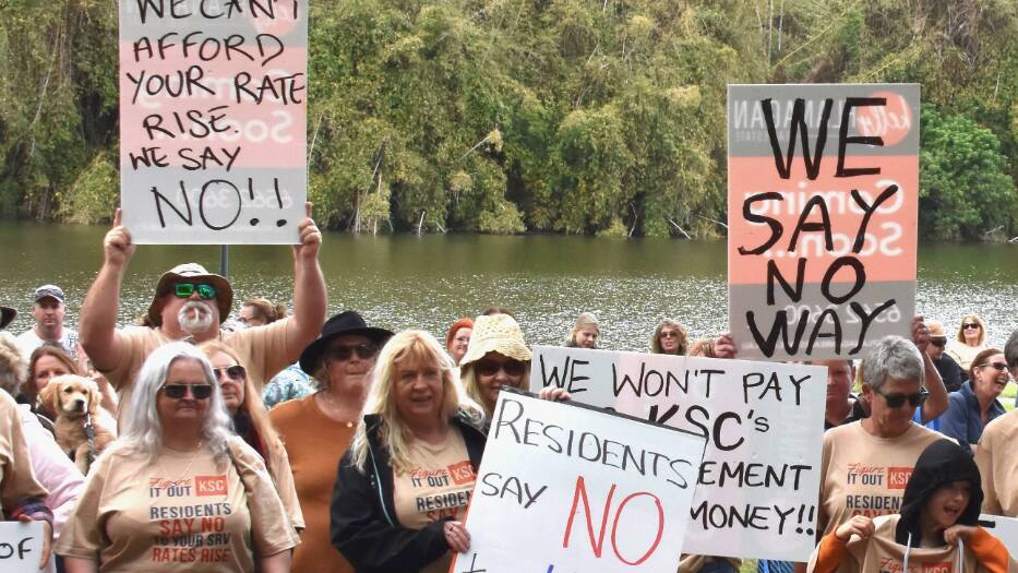 A rate rise rally was held in October to protest against the proposed special rate variation. Picture by Mardi Borg