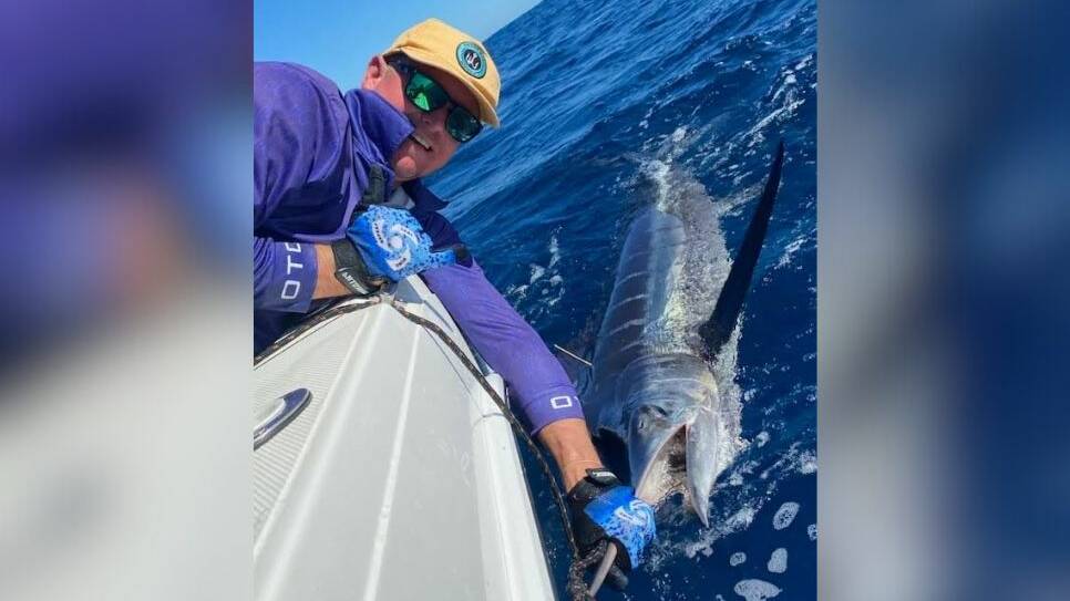 This week's photo is of Graeme Allen with a blue marlin recently tagged and released off South West Rocks. Picture supplied
