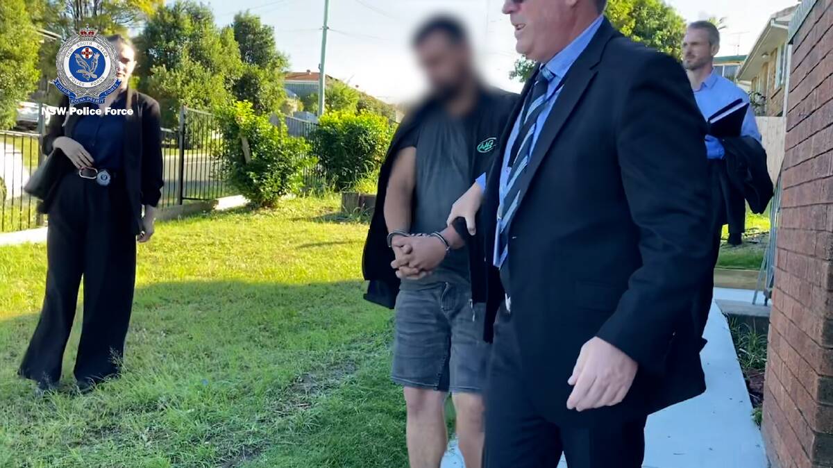 A 33-year-old man was arrested by police in Brisbane. Picture supplied by NSW Police
