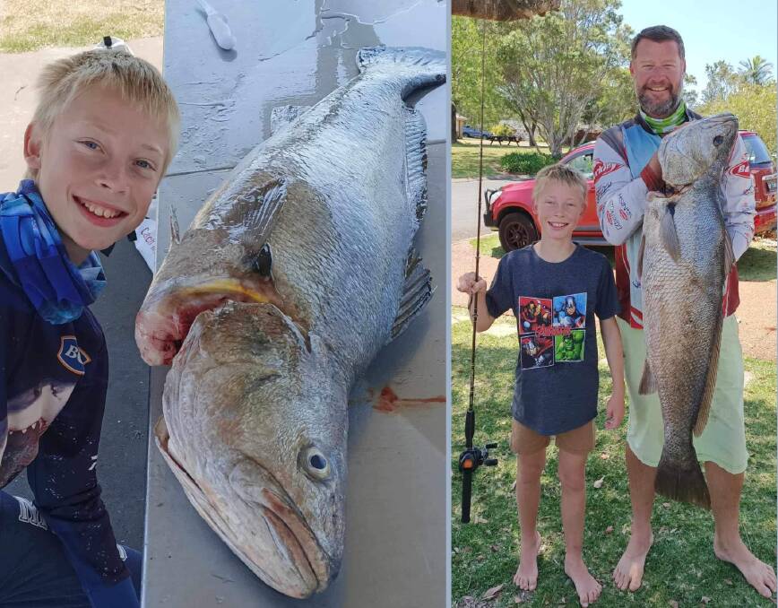 This week's photos are of father and son, Greg and Jacob Pope, with a cracking 18kg mulloway caught on the northern breakwall.