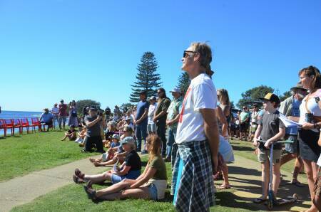 Around 200 locals attended the protest to protect Crescent Head foreshore in 2021. Picture by Ruby Pascoe.