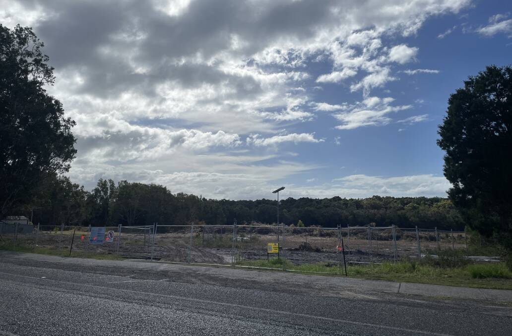 Land cleared at Phillip Drive South West Rocks off the back of a development application approved in 1993. Picture by Ellie Chamberlain