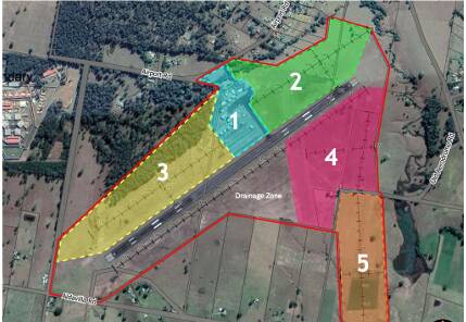 Kempsey airport defined development zones. Picture, Airport Master Plan 2042
