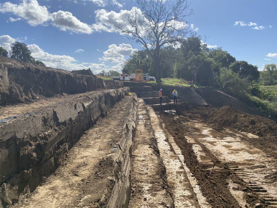Sherwood Road embankment remediation. Picture Kempsey Shire Council