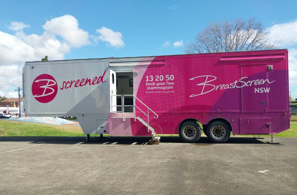 NSW BreastScreen van at South West Rocks offering free mammograms from October 18 to November 2. Picture supplied Mid North Coast Local Health District