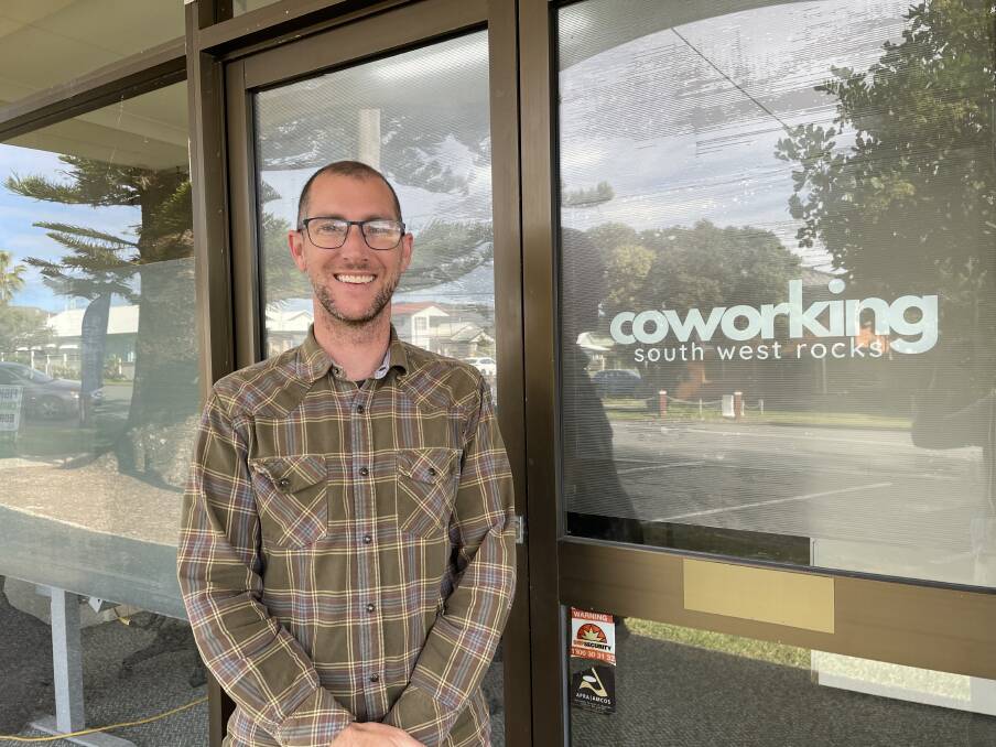 Matt Jackman has opened a co-working space in South West Rocks for remote workers like himself looking to get out of the house every so often. Picture by Ellie Chamberlain
