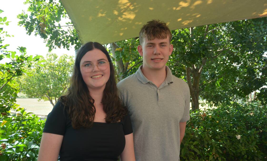 St Paul's College HSC students Eric Northey and Zoe Ahearn were all smiles after receiving the highest results of their cohort. Picture by Emily Walker