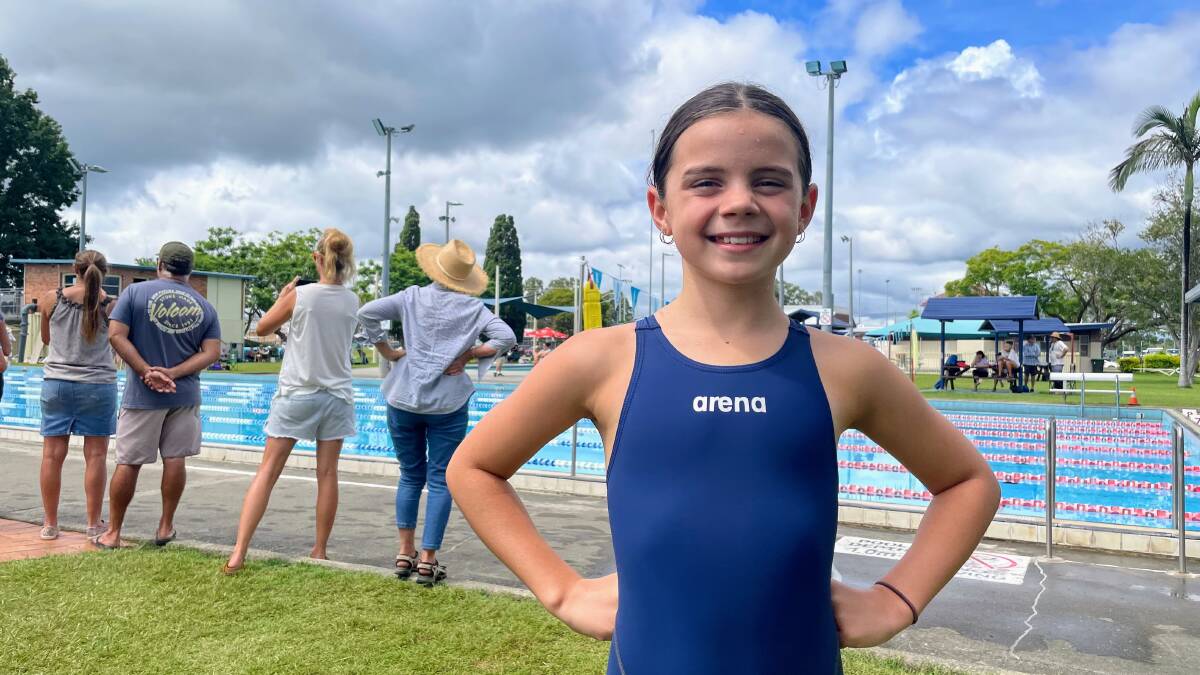 Gladstone Public School student Matilda Buchholz broke a number of records at the Lower North Coast PSSA Swimming carnival. Picture by Emily Walker
