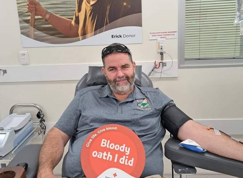 Frederickton resident Scott Wood travels over 30 kilometres every fortnight to donate plasma. Picture supplied.