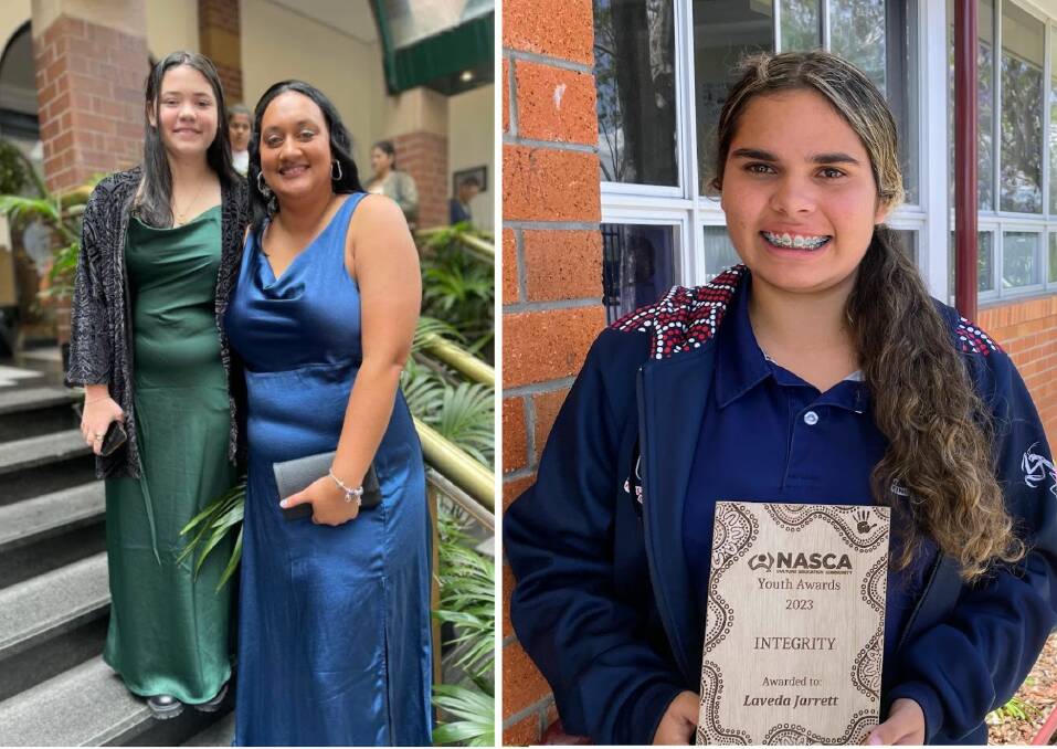 Melville High School's Amalie Iliffe and Kempsey High School's Leveda Jarrett both received NASCA Awards. Picture supplied/by Emily Walker