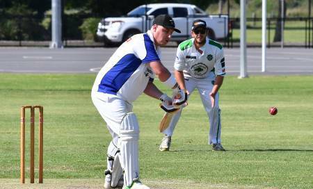 Nulla Cricket Club's Ben Jago in the Two Rivers First Grade Competition, Summer 2022/2023. Picture by Penny Tamblyn