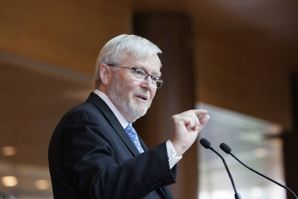 Former Prime Minister Kevin Rudd will headline the Hunter Defence Conference. Picture by Keegan Carroll