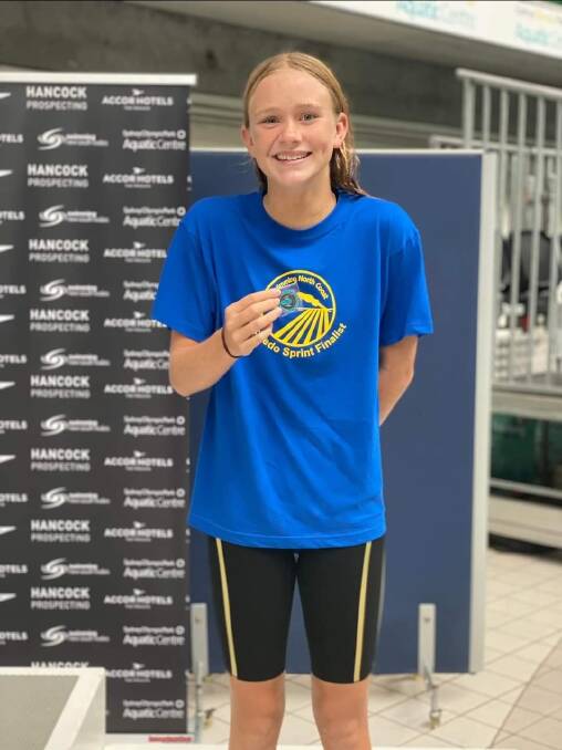 IN THE SWIM: Thirteen-year-old Keeley Smith from Kempsey, scored a bronze medal in the 50 metre butterfly event at the recent Speedo Swimming NSW Sprint finals