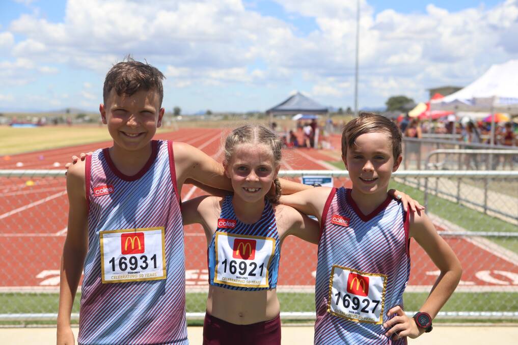 Wilton Townsend, Amelia Wilson and Mason Calhoun from Kempsey competed at the State Qualifiers in Tamworth. Photo: Supplied 