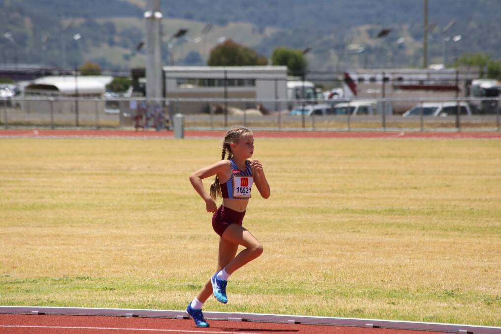 Amelia Wilson running at the State Qualifiers in Tamworth. Photo: Supplied 