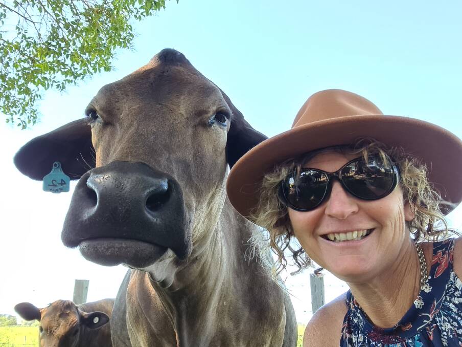 It's not just sports and floods - Penny's a master of selfies with her livestock. Photo: Penny Tamblyn 