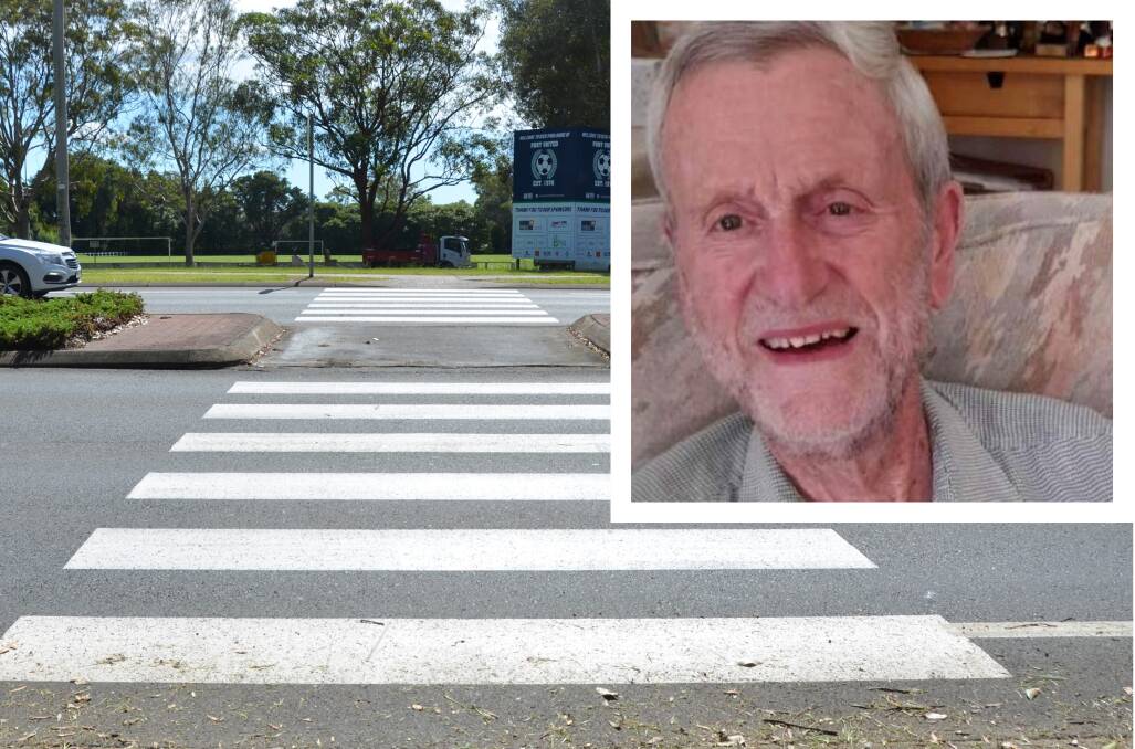 Retired minister David Curtis died at Port Macquarie Base Hospital on Friday morning after being hit by a car on a Hastings River Drive pedestrian crossing. Pictures by Ruby Pascoe and courtesy St Thomas' Anglican Church
