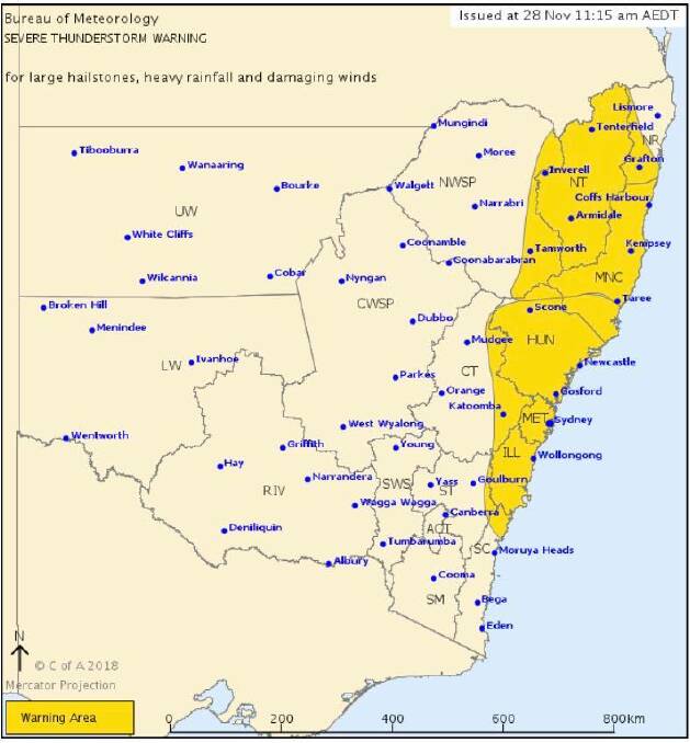 Severe storm issued for the Mid North Coast
