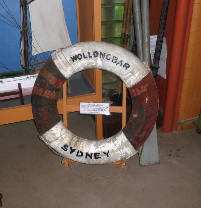 Life preserver from Wollongbar II at Kempsey Museum. Picture supplied by MRHS