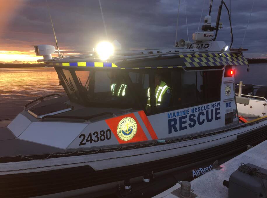 The Marine Rescue NSW vessel Trial Bay 30 responded after a boat ran into trouble on Saturday morning. Picture supplied by Marine Rescue NSW