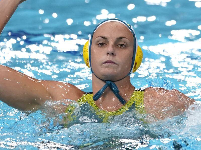 Australia's Bronte Halligan scored a brilliant goal to seal the Stingers' water polo win over China. Photo: AP PHOTO