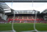 Anfield Stadium, home of Liverpool, whose American owners want to widen their soccer portfolio. (EPA PHOTO)