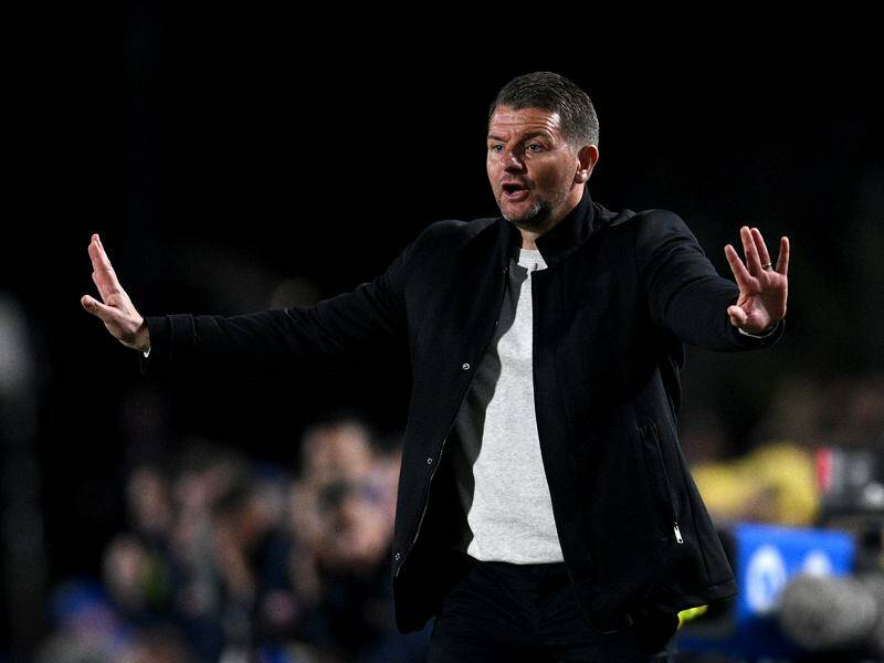 West Coast Mariners coach Mark Jackson says he glad to be staying with "this great football club". Photo: Dan Himbrechts/AAP PHOTOS