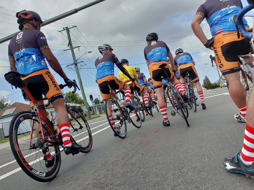 The staunch 18 person cycling team travelled nearly 600km for the cause. Photo: Supplied 