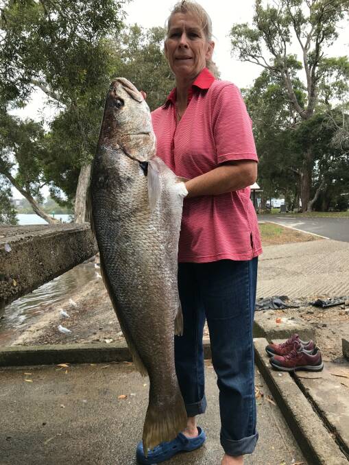 Sandra Wantuch with one of her massive fish. Photo: Supplied 