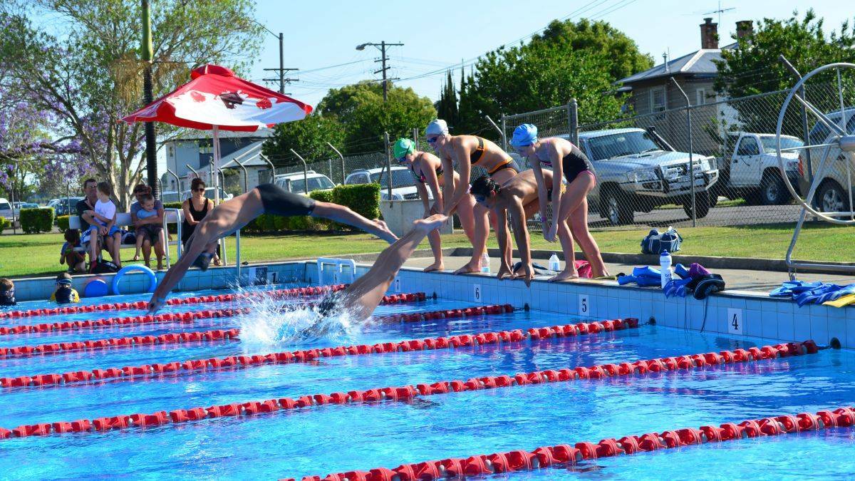 Swimmers at a carnival in Kempsey in 2012.